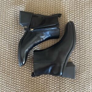 Tory Burch Glossy Black Ankle Booties